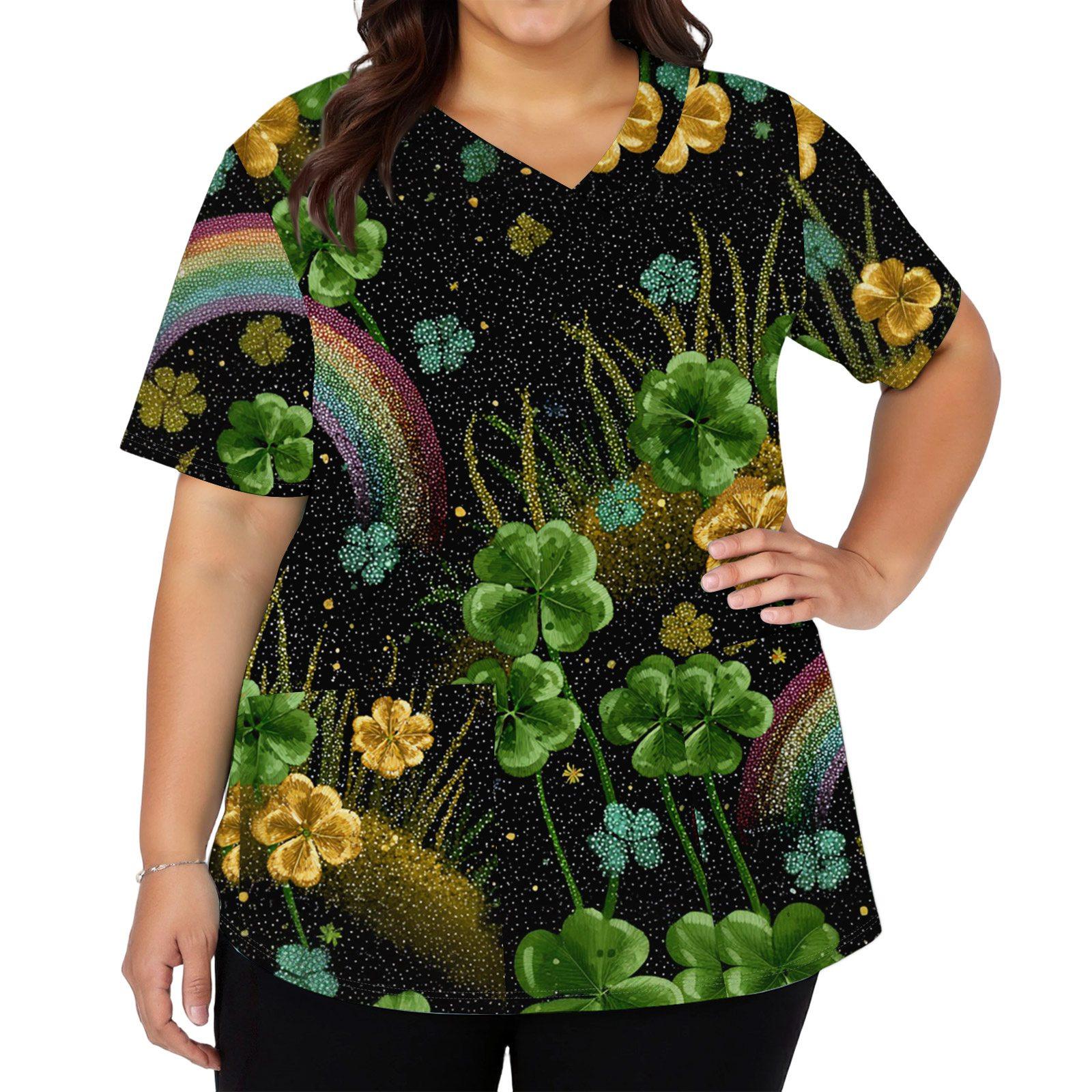 Жіночий модний робочий одяг з V-подібним вирізом і короткими рукавами з принтованими кишенями XL
Жіночий модний робочий одяг з V-подібним вирізом і короткими рукавами з принтованими кишенями XL