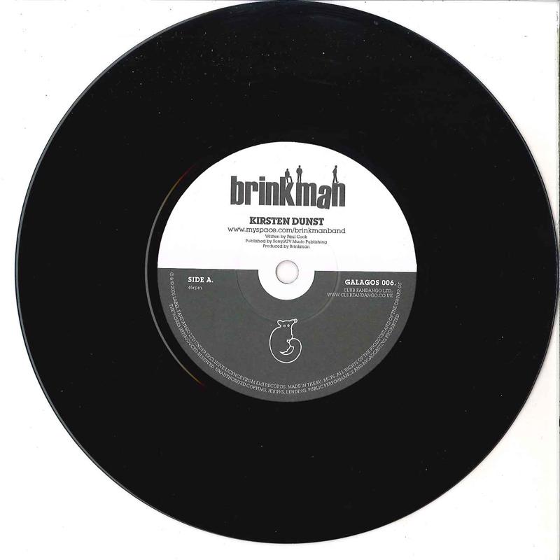7inch Record BRINKMAN - Kirsten Dunst / Harlesden GALAGOS006 LABEL FANDANGO 2006 UK Rock Used
7inch Record BRINKMAN - Kirsten Dunst / Harlesden GALAGOS006 LABEL FANDANGO 2006 UK Rock Used