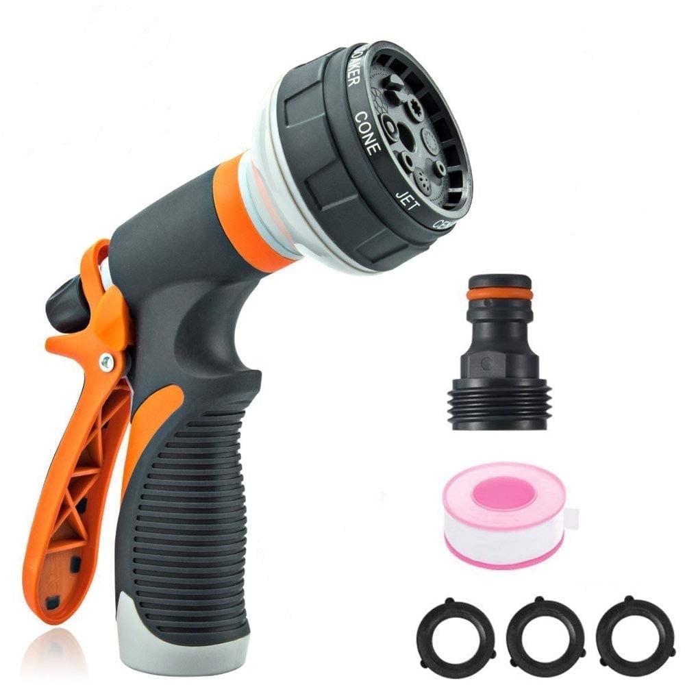 Garden Hose Sprayer Nozzle for Watering Plant Cleaning Cars Showering Pets with 8 Adjustable Pattern High Pressure Heavy Duty
Garden Hose Sprayer Nozzle for Watering Plant Cleaning Cars Showering Pets with 8 Adjustable Pattern High Pressure Heavy Duty
