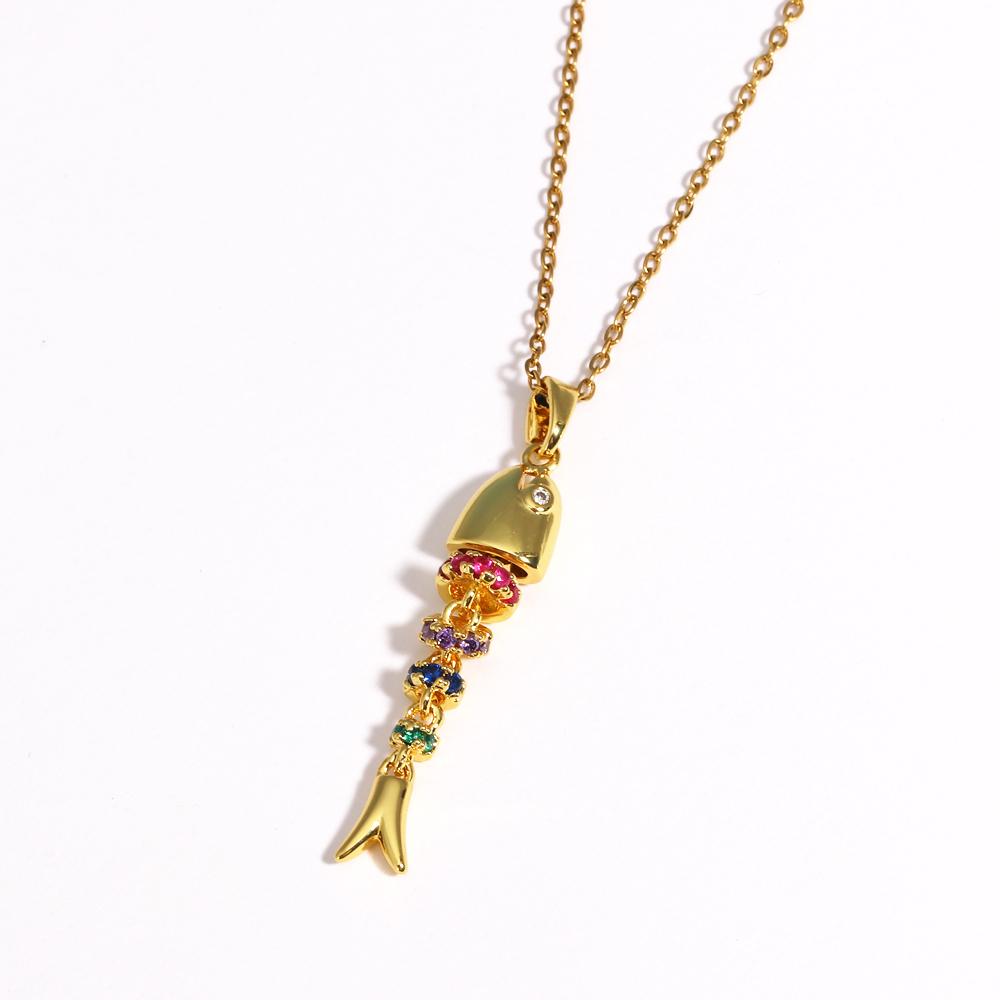 Rainbow Zircon Women s Fashionable Lithium CZ Fish Necklace Light Luxury High-End Stainless Steel Temperament Niche Jewelry Gift
Rainbow Zircon Women s Fashionable Lithium CZ Fish Necklace Light Luxury High-End Stainless Steel Temperament Niche Jewelry Gift
