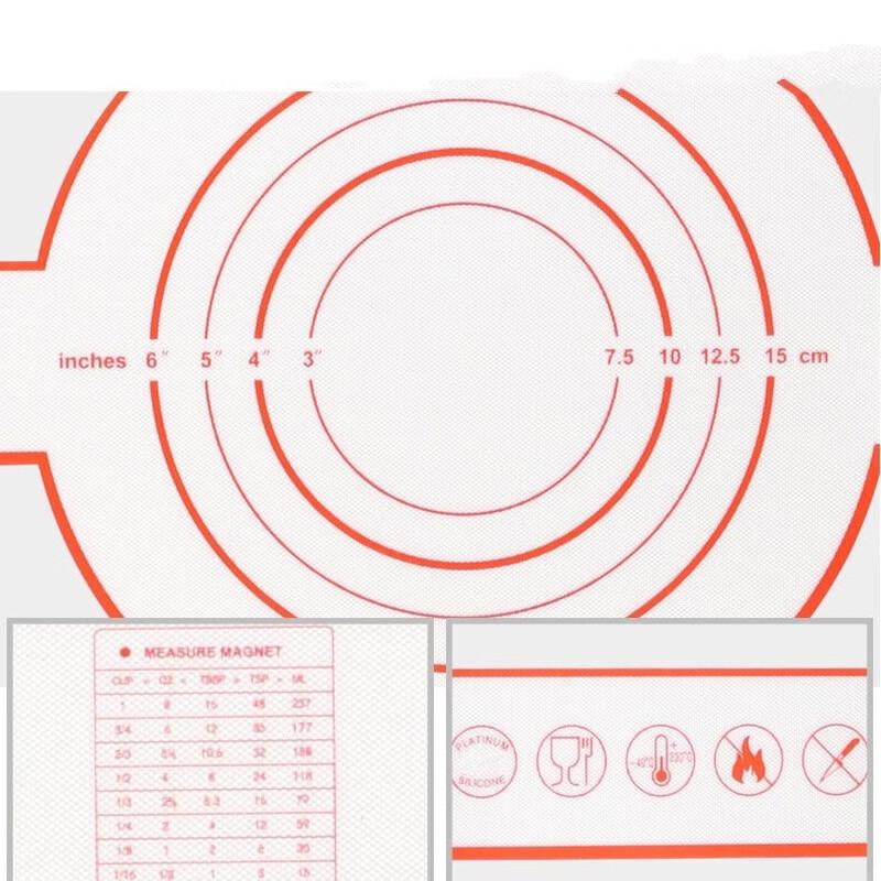 ZISIZ Red Thick-Edged Silicone Baking Mat with Handles (2-Pack)
ZISIZ Red Thick-Edged Silicone Baking Mat with Handles (2-Pack)
