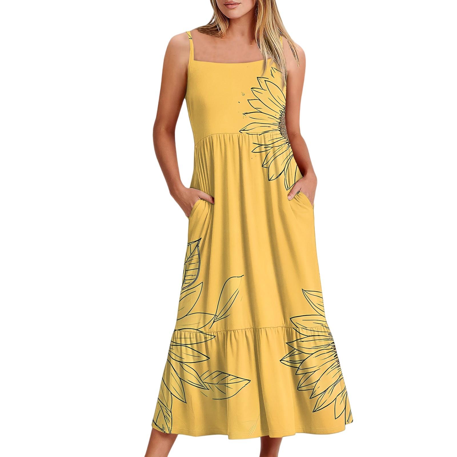 Women s Long Beach Casual Elegant Spaghetti Strap Maxi Dress Floral Low-key Flowing Bohemian Dress S помаранчевий
Women s Long Beach Casual Elegant Spaghetti Strap Maxi Dress Floral Low-key Flowing Bohemian Dress S помаранчевий