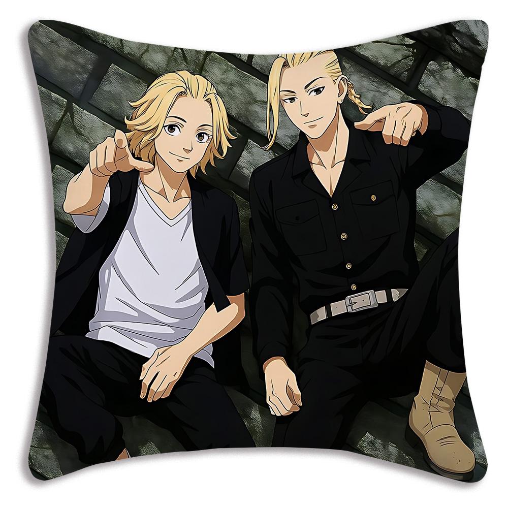 Anime T-Tokyo R-Revengers Pillow Covers Cartoon Sofa Decorative Home Double-sided Printing Short Plush Cute Cushion Cover 30cmx30cm
Anime T-Tokyo R-Revengers Pillow Covers Cartoon Sofa Decorative Home Double-sided Printing Short Plush Cute Cushion Cover 30cmx30cm
