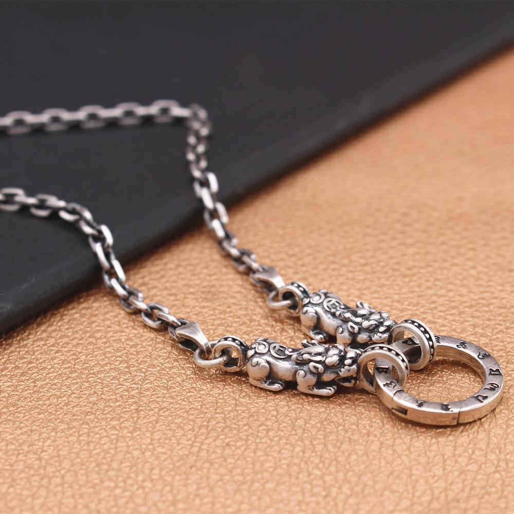 Newly Designed Sterling Silver Hollowed-out Necklace Fortune Lucky Retro Hip Hop Men Women Fashion Punk Jewelry Gift 60cm&With Nice Gift Box
Newly Designed Sterling Silver Hollowed-out Necklace Fortune Lucky Retro Hip Hop Men Women Fashion Punk Jewelry Gift 60cm&With Nice Gift Box