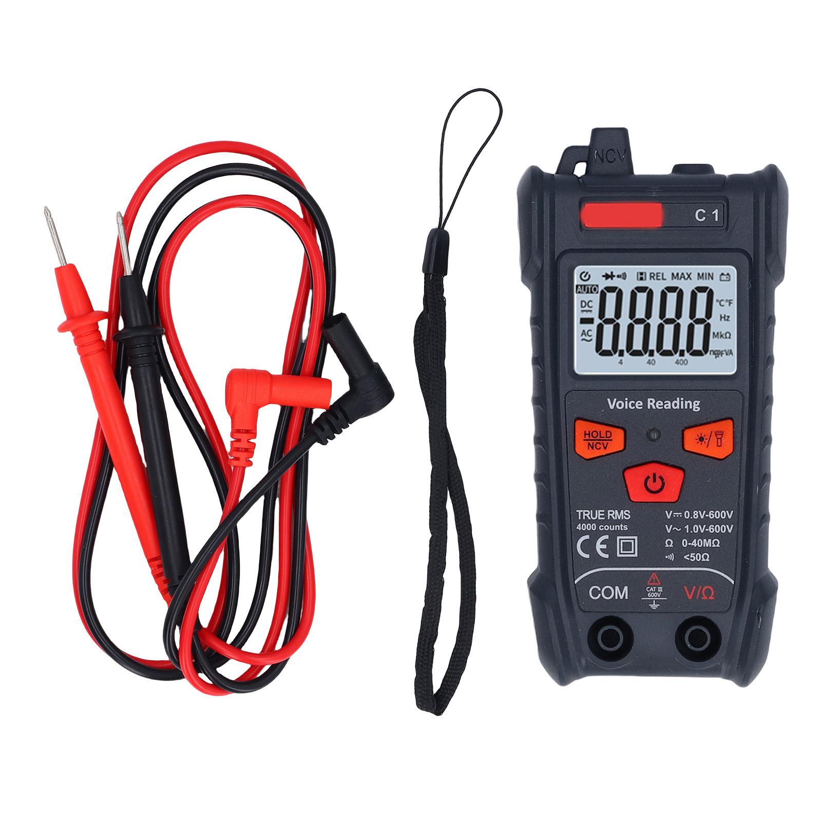 Digital Multimeter Smart Pocket 4000 Counts DC AC Voltmeter Electrical Tester Auto Ranging Non
Digital Multimeter Smart Pocket 4000 Counts DC AC Voltmeter Electrical Tester Auto Ranging Non