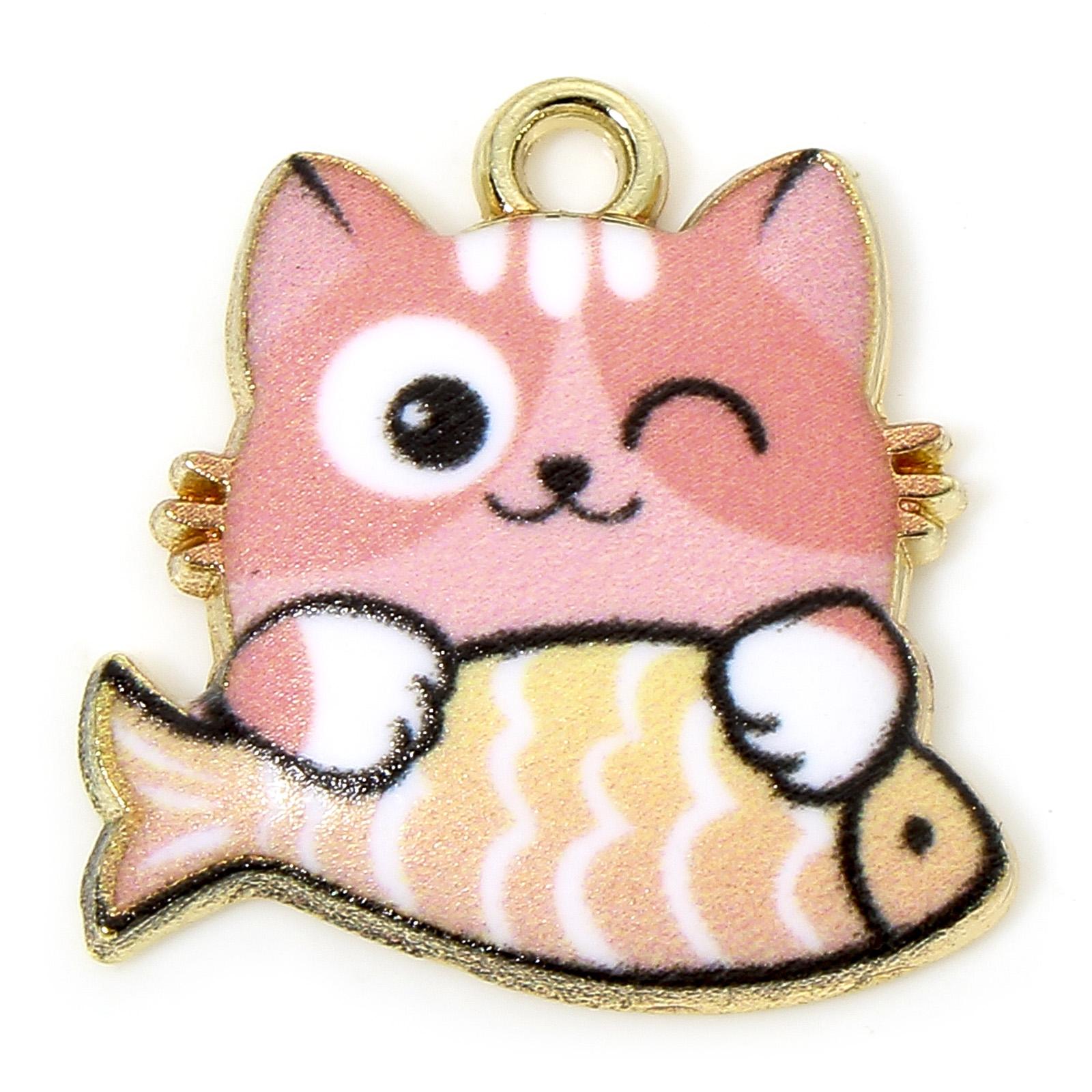 10 PCs Zinc Based Alloy Charms Multicolor Cat Animal Fish Animal Enamel Gold Color Pendants For Diy Necklace Jewelry 18mm x 18mm
10 PCs Zinc Based Alloy Charms Multicolor Cat Animal Fish Animal Enamel Gold Color Pendants For Diy Necklace Jewelry 18mm x 18mm