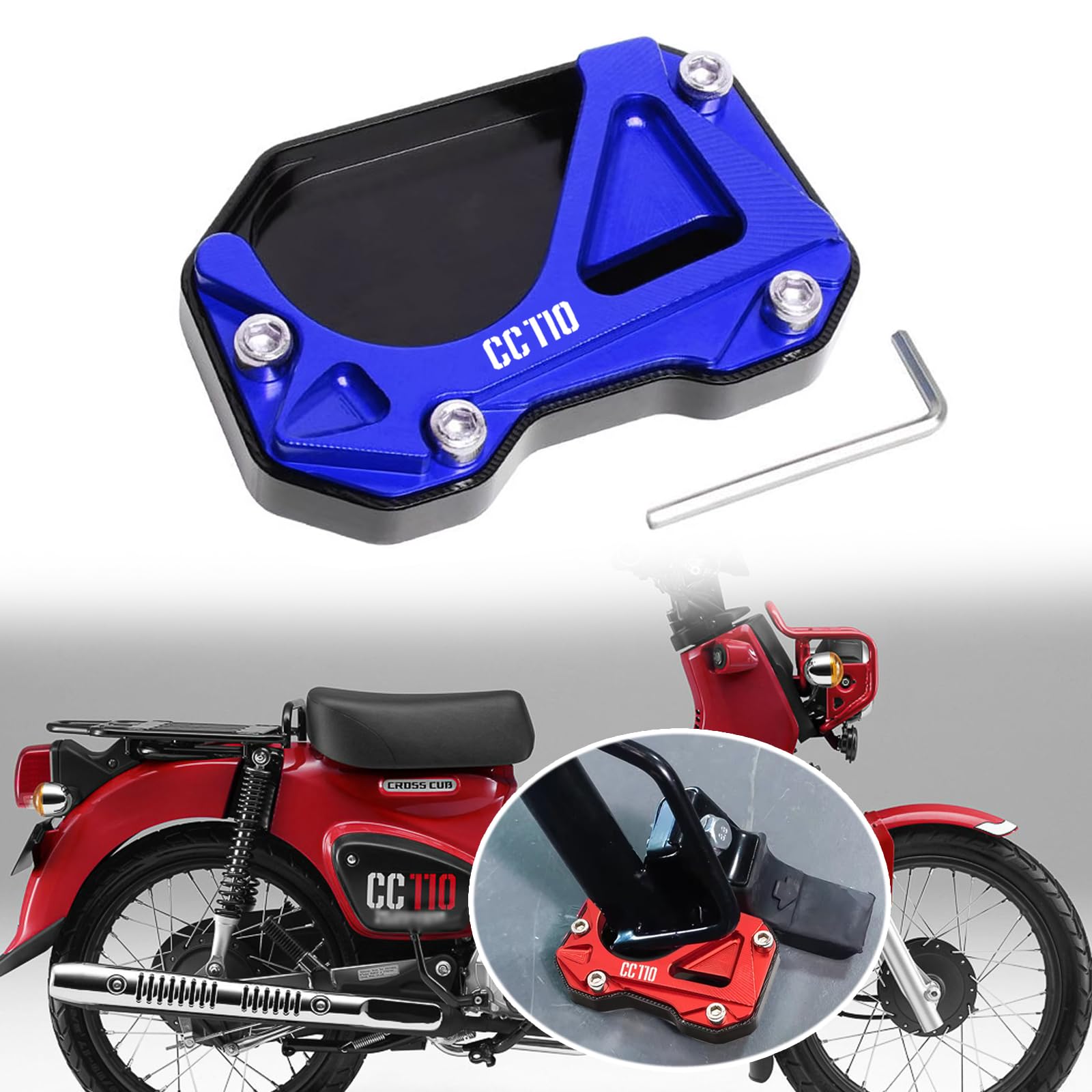 MAORANG ДЛЯ 2023 Cross Cab CC110 Алюминиевая боковая подставка Удлинитель Подножка Пластина Накладка Мотоциклетные аксессуары cc1100 (синий) синий
MAORANG ДЛЯ 2023 Cross Cab CC110 Алюминиевая боковая подставка Удлинитель Подножка Пластина Накладка Мотоциклетные аксессуары cc1100 (синий) синий