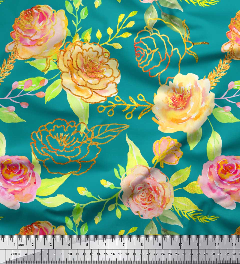 Soimoi Green Japan Crepe Satin Fabric Leaves & Begonia Floral Fabric Prints By metre 42 Inch 42 Inch Wide - Japan Crepe Satin зелений
Soimoi Green Japan Crepe Satin Fabric Leaves & Begonia Floral Fabric Prints By metre 42 Inch 42 Inch Wide - Japan Crepe Satin зелений