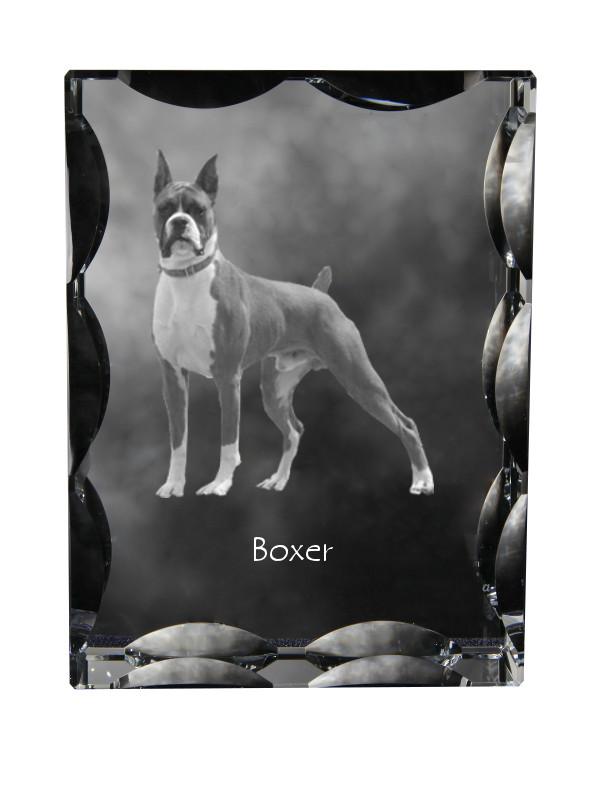 Boxer, German Boxer III - crystal with a picture of a dog, glass statuette with a picture, unique frame with a picture from Art-Dog brand прозорий
Boxer, German Boxer III - crystal with a picture of a dog, glass statuette with a picture, unique frame with a picture from Art-Dog brand прозорий