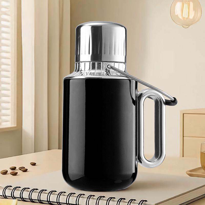 Large Capacity Insulated Stainless Steel Stewing Tea Pot with Mechanical Temperature Display & Portable Handle 800ml чёрный
Large Capacity Insulated Stainless Steel Stewing Tea Pot with Mechanical Temperature Display & Portable Handle 800ml чёрный