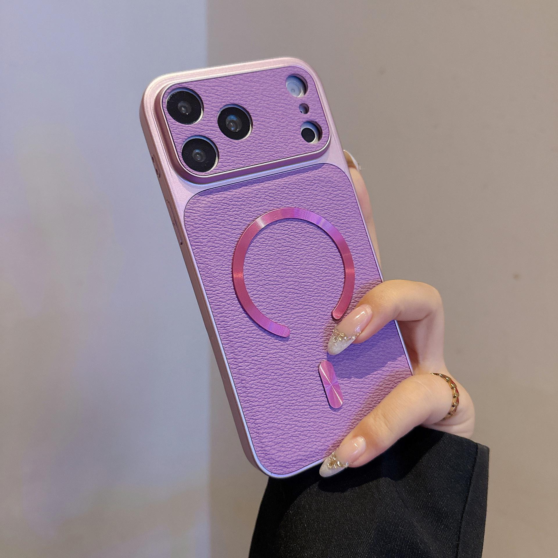 iPhone Case: 17 Window Design with Built-in Lens Film, Lychee Pattern, Magnetic Suction, Drop-Proof Protection iPhone 14 фиолетовый
iPhone Case: 17 Window Design with Built-in Lens Film, Lychee Pattern, Magnetic Suction, Drop-Proof Protection iPhone 14 фиолетовый