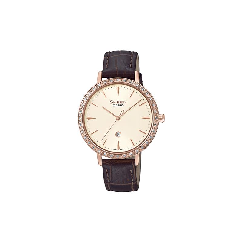 Casio SHEEN series Brilliant series date display classic three-hand waterproof elegant business quartz movement leather strap Japanese SHE-4535PGL-9AU золотой
Casio SHEEN series Brilliant series date display classic three-hand waterproof elegant business quartz movement leather strap Japanese SHE-4535PGL-9AU золотой