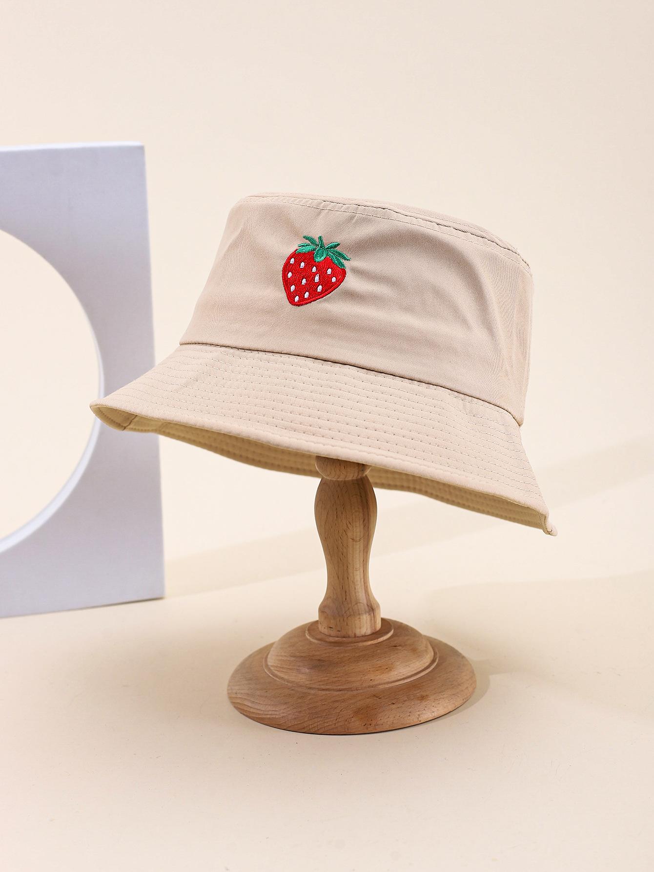 Unisex Summer Cute Bucket Hat For Women Solid Embroidery Strawberry Outdoor Best Matched Couple Fisherman Sun Hat Men Gift
Unisex Summer Cute Bucket Hat For Women Solid Embroidery Strawberry Outdoor Best Matched Couple Fisherman Sun Hat Men Gift