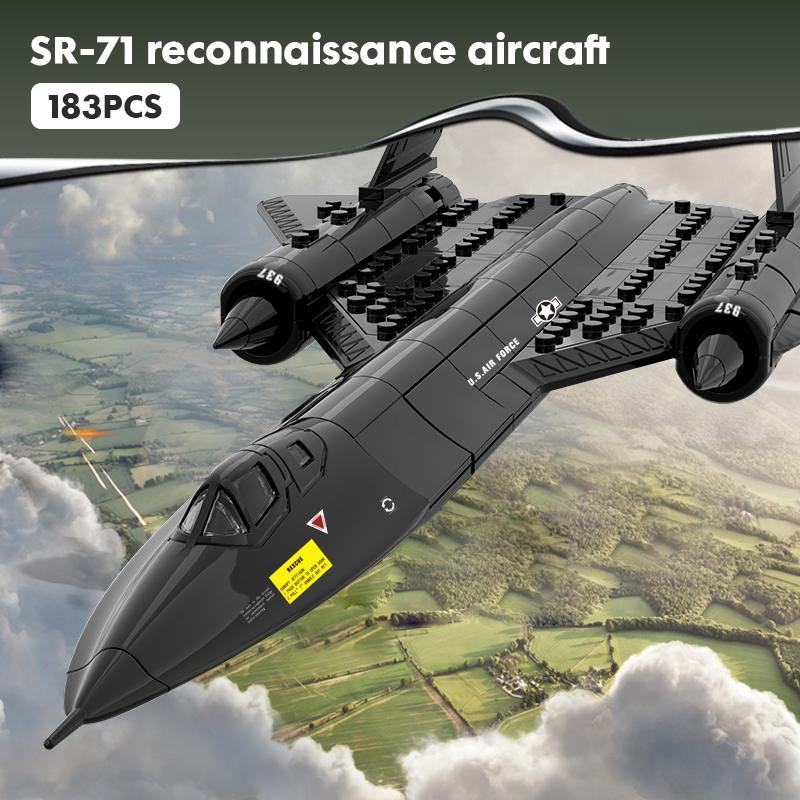ВВС США SR-71 Blackbird Разведывательный самолет Модель из сплава Истребитель Сборка строительных блоков Игрушка Детский блок Игрушечные лошадки
ВВС США SR-71 Blackbird Разведывательный самолет Модель из сплава Истребитель Сборка строительных блоков Игрушка Детский блок Игрушечные лошадки