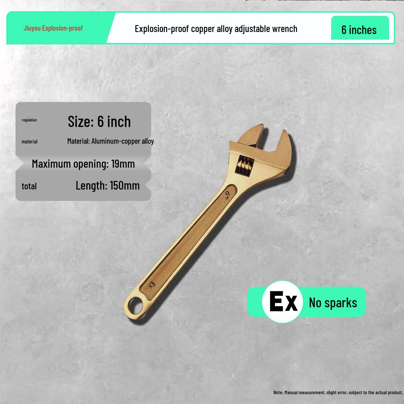 Explosion-Proof Copper Alloy Adjustable Wrench - 8 , 10 , 12 Sizes Available
Explosion-Proof Copper Alloy Adjustable Wrench - 8 , 10 , 12 Sizes Available