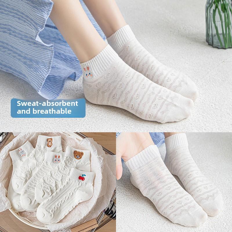 5 Pairs Casual Short Cotton Socks Spring and Summer Cartoon Embroidery White Socks Female Tide Small White Socks Transparent Short Socks 5 pairs
5 Pairs Casual Short Cotton Socks Spring and Summer Cartoon Embroidery White Socks Female Tide Small White Socks Transparent Short Socks 5 pairs