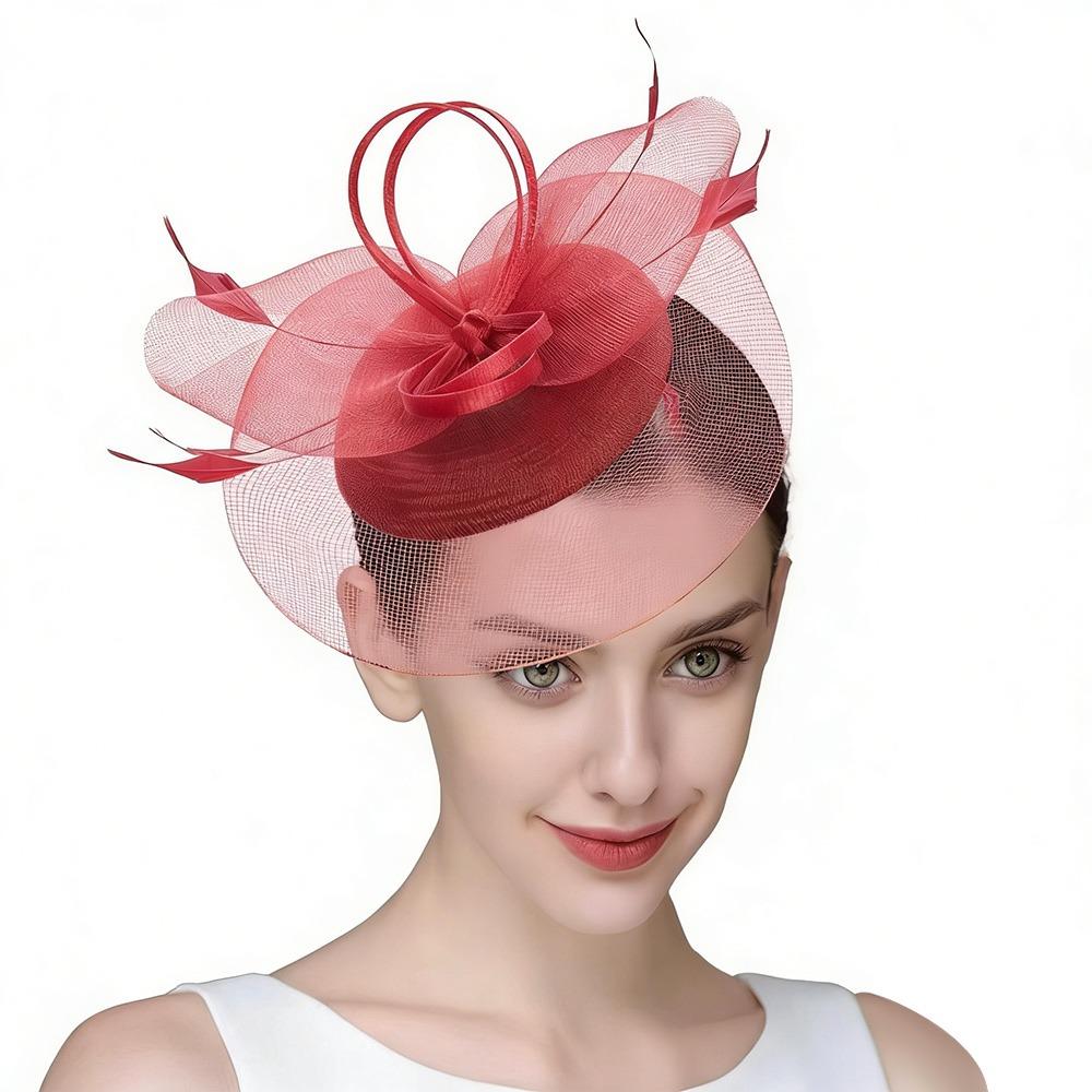 Feather Decoration Women Headwear Vintage Hair Hoop Mesh Fascinator Hat Cocktail Tea Party вина червоного кольору
Feather Decoration Women Headwear Vintage Hair Hoop Mesh Fascinator Hat Cocktail Tea Party вина червоного кольору
