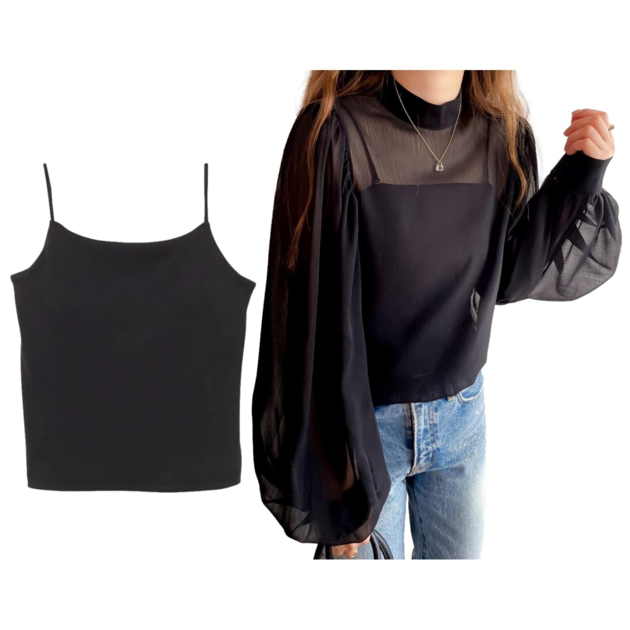 Блузка Комплект майки Рубашка Внутренняя майка Рукав-буфант Воротник-стойка Прозрачная текстура Willow BB048 Обычная длина Элегантная Зрелая Легкий уход Стильная блузка Женская Аккуратная чёрный
Блузка Комплект майки Рубашка Внутренняя майка Рукав-буфант Воротник-стойка Прозрачная текстура Willow BB048 Обычная длина Элегантная Зрелая Легкий уход Стильная блузка Женская Аккуратная чёрный