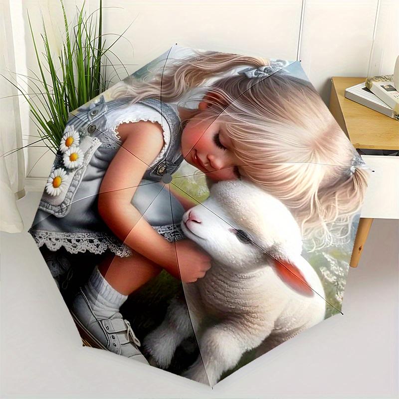 Girl,Lamb Automatic Folding Umbrella 8 Ribs Lightweight Design, Durable Iron Frame, Compact and Portable, Ideal Birthday or Christmas Gift
Girl,Lamb Automatic Folding Umbrella 8 Ribs Lightweight Design, Durable Iron Frame, Compact and Portable, Ideal Birthday or Christmas Gift