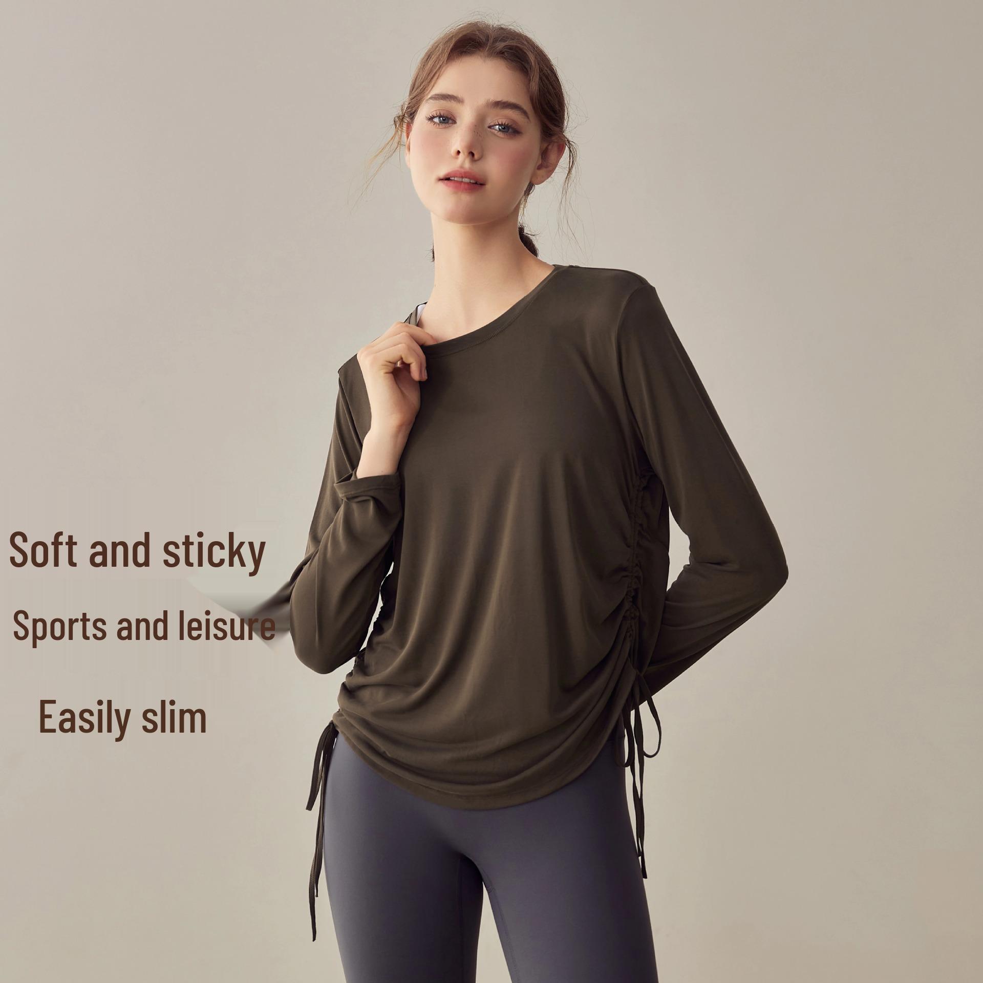 Women’s Slimming Long-Sleeve Yoga Suit - Loose Drawstring Casual Sports Top for Autumn and Winter Fitness, Pilates, and Training Medium
Women’s Slimming Long-Sleeve Yoga Suit - Loose Drawstring Casual Sports Top for Autumn and Winter Fitness, Pilates, and Training Medium