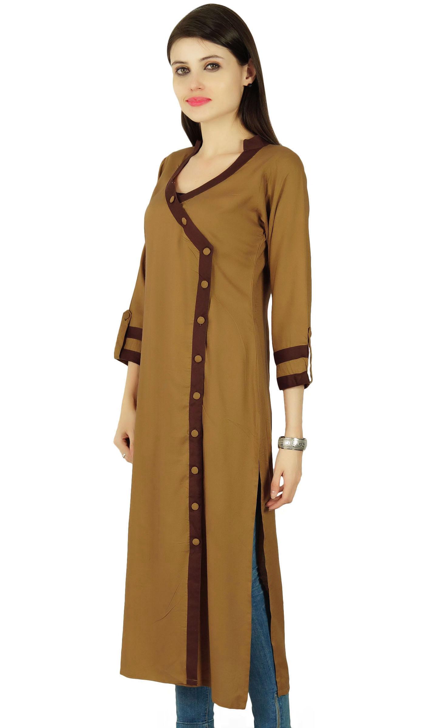 Жіноча повсякденна верхня сукня-туніка з етнічного дизайну Kurti Bollywood Kurta 8 коричневий
Жіноча повсякденна верхня сукня-туніка з етнічного дизайну Kurti Bollywood Kurta 8 коричневий