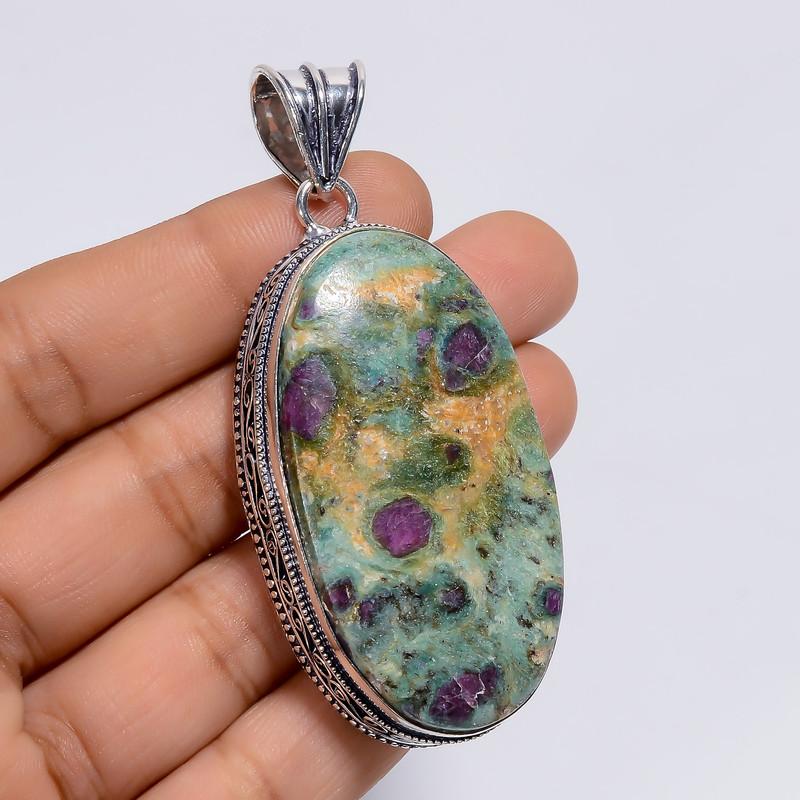 Splendid Top Grade Qualite 100% Natural Ruby Fuchsite Oval Shape Vintage Style Handmade Jewelry 925 Steling Silver Pendant 2.7 WSJ-4845 2.7
Splendid Top Grade Qualite 100% Natural Ruby Fuchsite Oval Shape Vintage Style Handmade Jewelry 925 Steling Silver Pendant 2.7 WSJ-4845 2.7
