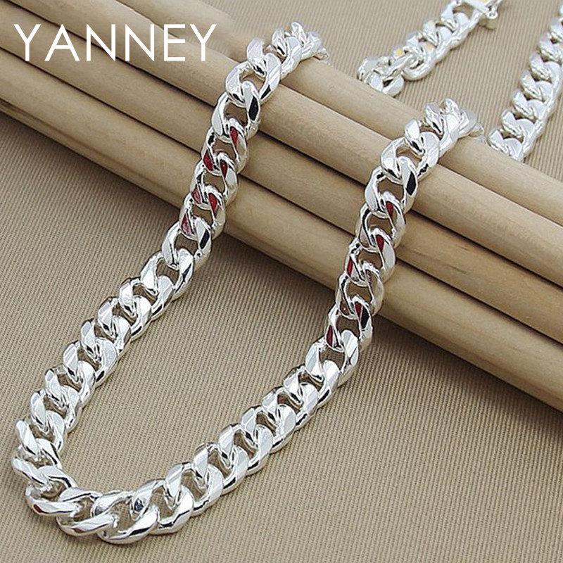 925 Silver Man Necklace 10MM 20/22/24 Inches Cuban Chain Necklace For Women Fashion Wedding Jewelry Christmas Accessories 50cm
925 Silver Man Necklace 10MM 20/22/24 Inches Cuban Chain Necklace For Women Fashion Wedding Jewelry Christmas Accessories 50cm