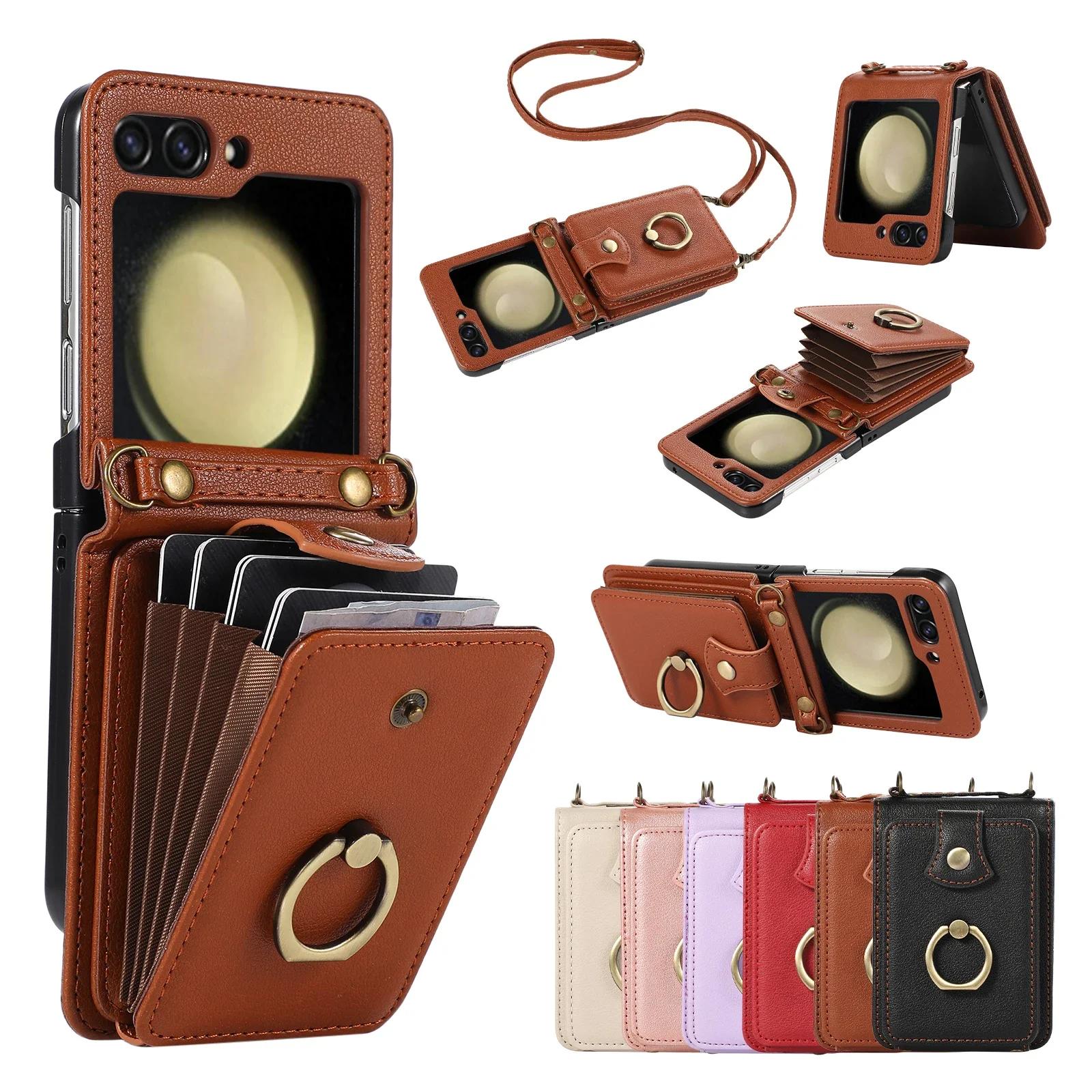 Crossbody Leather Cards Solt Wallet Bag Case for Samsung Galaxy Z Flip 7 6 5 4 5G Flip5 Finger Ring Holder Lanyard Pocket Cover For Z Flip 7FE коричневий
Crossbody Leather Cards Solt Wallet Bag Case for Samsung Galaxy Z Flip 7 6 5 4 5G Flip5 Finger Ring Holder Lanyard Pocket Cover For Z Flip 7FE коричневий