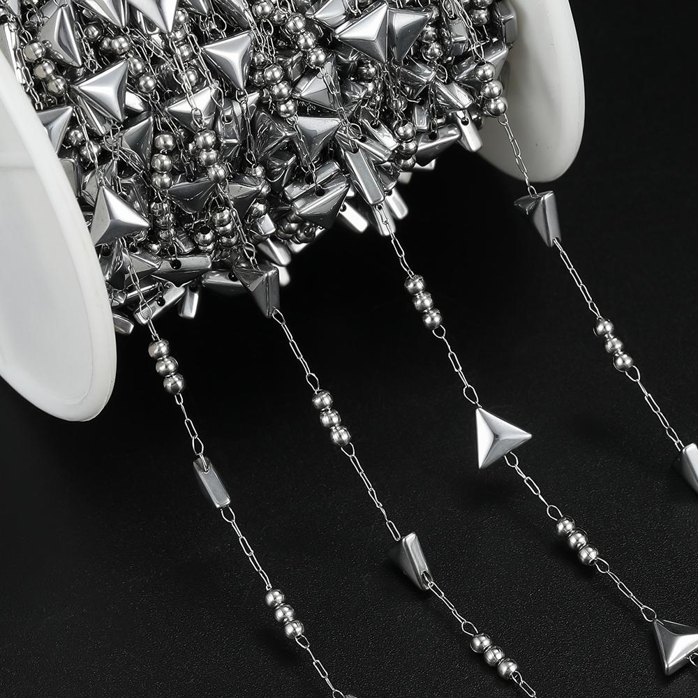 1m Stainless Steel Golden Chains With Triangle Shape Beads Chains for DIY Necklace Handmade Waist Chain Jewelry Making Findings
1m Stainless Steel Golden Chains With Triangle Shape Beads Chains for DIY Necklace Handmade Waist Chain Jewelry Making Findings