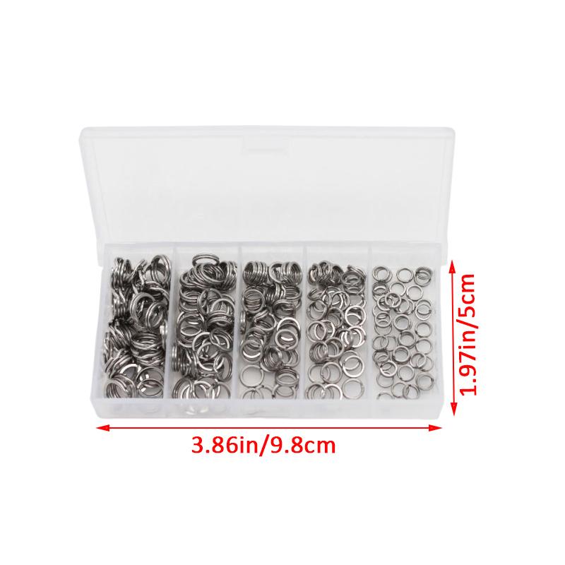 .200Pcs Fishing Stainless Steel Split Rings 5 Sizes Fishing Loop Fishing Lure Connector Solid Ring Fishing Hook Snap Lure Swivel
.200Pcs Fishing Stainless Steel Split Rings 5 Sizes Fishing Loop Fishing Lure Connector Solid Ring Fishing Hook Snap Lure Swivel