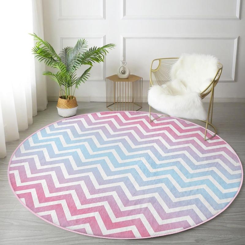 Deymend Colorful Zigzag Design 3D Digital Printed Pink Kitchen Round Carpet With Washable Non-Slip Base
Deymend Colorful Zigzag Design 3D Digital Printed Pink Kitchen Round Carpet With Washable Non-Slip Base