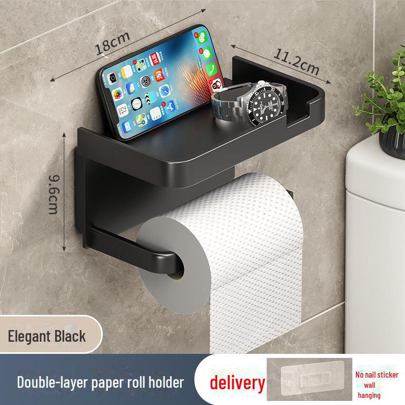 Настенный держатель для бумажных полотенец без сверления для домашнего использования double-layer toilet paper holder чёрный
Настенный держатель для бумажных полотенец без сверления для домашнего использования double-layer toilet paper holder чёрный