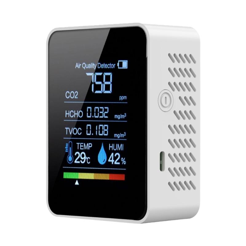 5 in 1 Indoor Air Quality Monitors Professional Air Quality Monitors Accurate CO2 TVOC Humidity Temperature Tester білий
5 in 1 Indoor Air Quality Monitors Professional Air Quality Monitors Accurate CO2 TVOC Humidity Temperature Tester білий