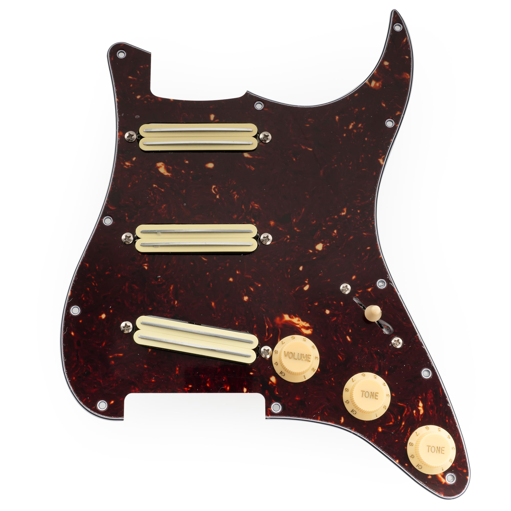 Musiclily SSS Strat Prewired Pickguard Alnico 5 Single Size Humbucker для электрогитары Strat 4P Tortoiseshell Pattern Pro-SE ST-DPHA
Musiclily SSS Strat Prewired Pickguard Alnico 5 Single Size Humbucker для электрогитары Strat 4P Tortoiseshell Pattern Pro-SE ST-DPHA