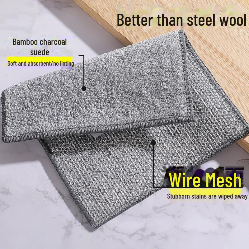 Двусторонняя серебряная проволочная салфетка для мытья посуды: Альтернатива стальной вате для антипригарной, безмасляной очистки кухни 1 piece, dual-purpose серебряный
Двусторонняя серебряная проволочная салфетка для мытья посуды: Альтернатива стальной вате для антипригарной, безмасляной очистки кухни 1 piece, dual-purpose серебряный