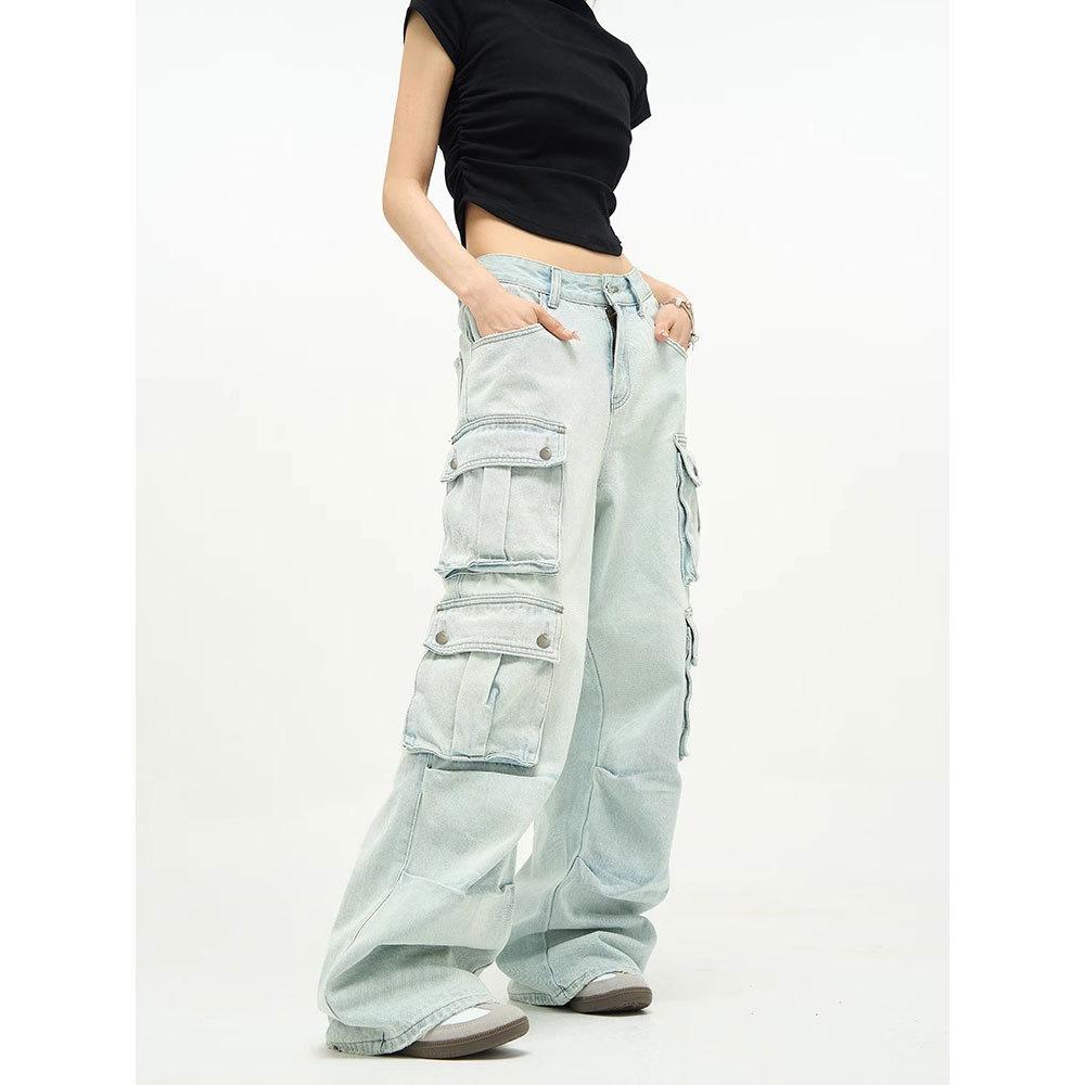 Multi-pocket Jeans Men s Autumn New American Niche Retro Wide-leg Work Trousers S синий
Multi-pocket Jeans Men s Autumn New American Niche Retro Wide-leg Work Trousers S синий