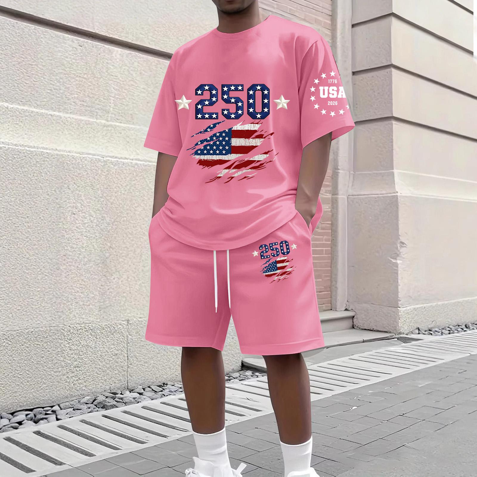 Men s Casual Two Piece Set Short Sleeve Crew Neck Top and Shorts Lightweight Breathable Comfortable Fit Summer Outfit XXL рожевий
Men s Casual Two Piece Set Short Sleeve Crew Neck Top and Shorts Lightweight Breathable Comfortable Fit Summer Outfit XXL рожевий