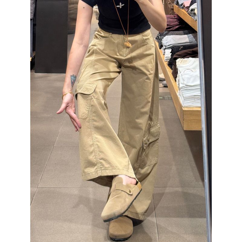 American-Style Army Green Scimitar Work Pants for Women, New Spring Model for Plus-Size Girls, Loose Fit, Slimming Wide-Leg Casual Sickle Pants Khaki S(Suggestion 40-45kg)
American-Style Army Green Scimitar Work Pants for Women, New Spring Model for Plus-Size Girls, Loose Fit, Slimming Wide-Leg Casual Sickle Pants Khaki S(Suggestion 40-45kg)
