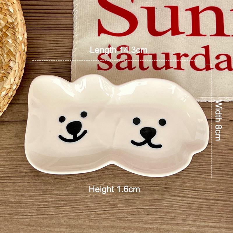 Очаровательная керамическая соусница с милым дизайном собаки и медведя - Одно/двухсекционная пиала для соусов, закусок, суши, соевого соуса
Очаровательная керамическая соусница с милым дизайном собаки и медведя - Одно/двухсекционная пиала для соусов, закусок, суши, соевого соуса