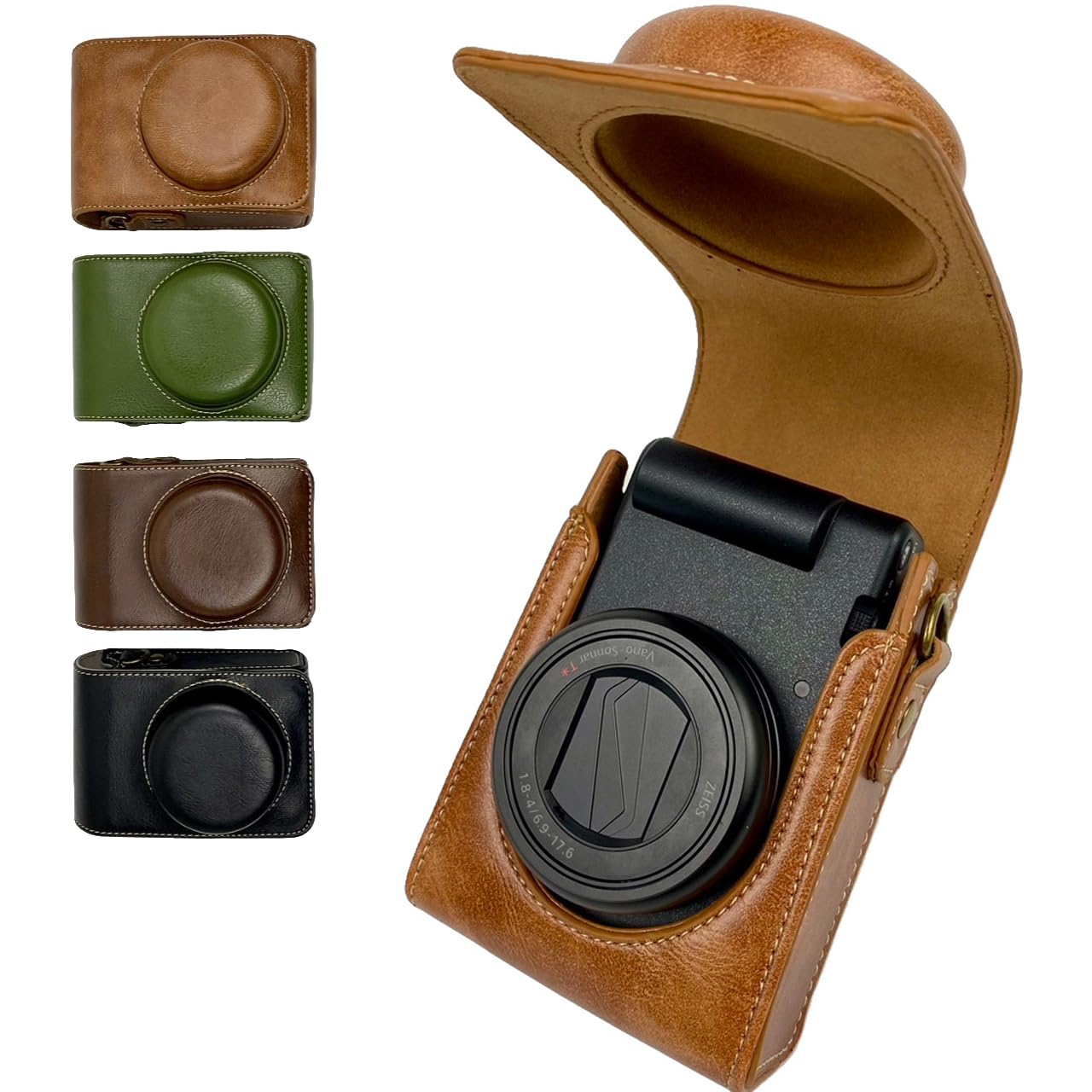 elfoLiz Camera Case for Sony VLOGCAM Retro Leather Camera with Shoulder Strap ZV-1 / ZV-1F / ZV-1II, Case, Bag, Lightweight, Stylish, Shock-Absorbent,
elfoLiz Camera Case for Sony VLOGCAM Retro Leather Camera with Shoulder Strap ZV-1 / ZV-1F / ZV-1II, Case, Bag, Lightweight, Stylish, Shock-Absorbent,
