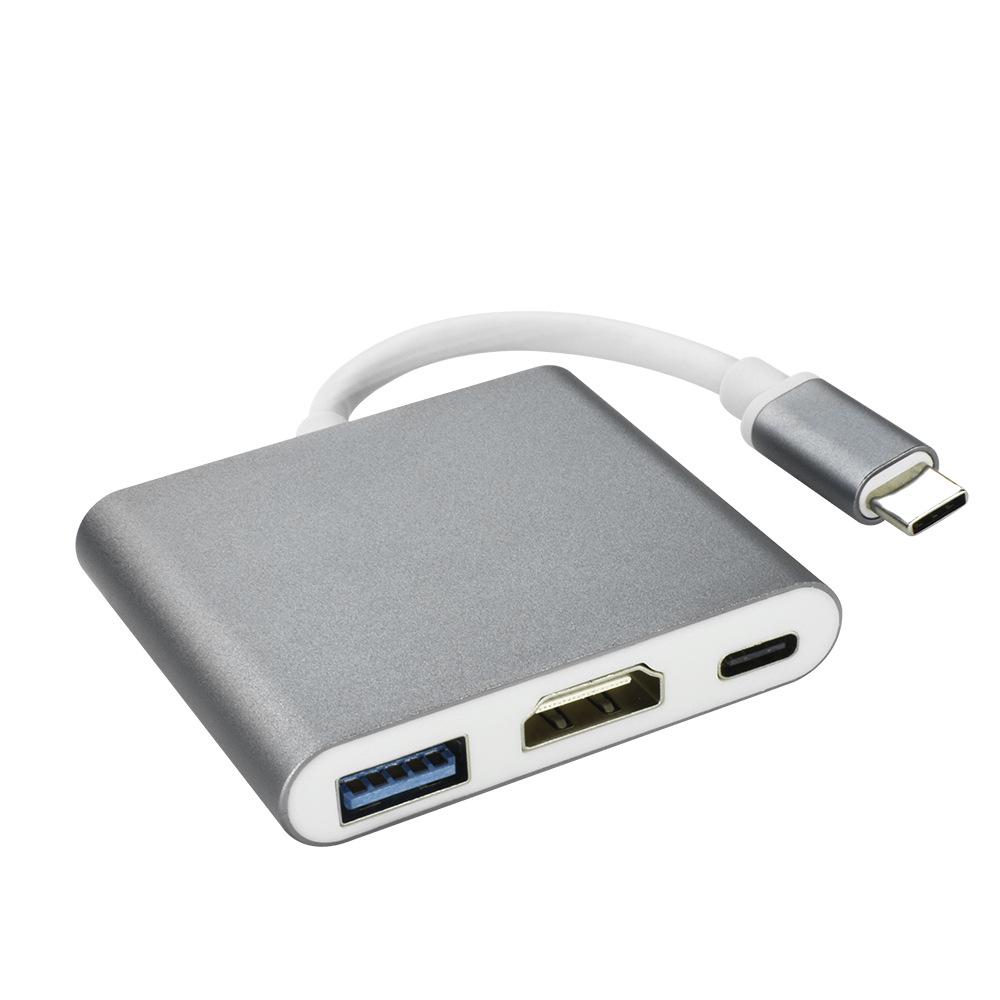 Адаптер док-станции USB Type-C - HDMI 3-в-1 серый
Адаптер док-станции USB Type-C - HDMI 3-в-1 серый