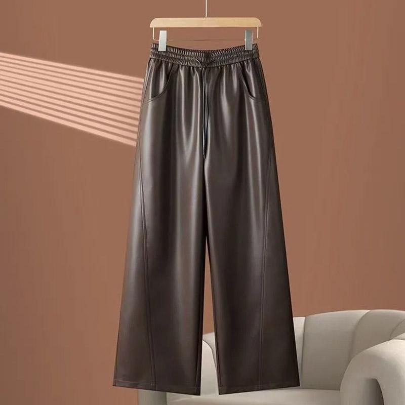 Кожаные брюки для женщин Эластичные с высокой талией Длинные брюки Большой размер Утепленные Эластичные Универсальные Повседневные Широкие брюки XXXXL кофейный
Кожаные брюки для женщин Эластичные с высокой талией Длинные брюки Большой размер Утепленные Эластичные Универсальные Повседневные Широкие брюки XXXXL кофейный