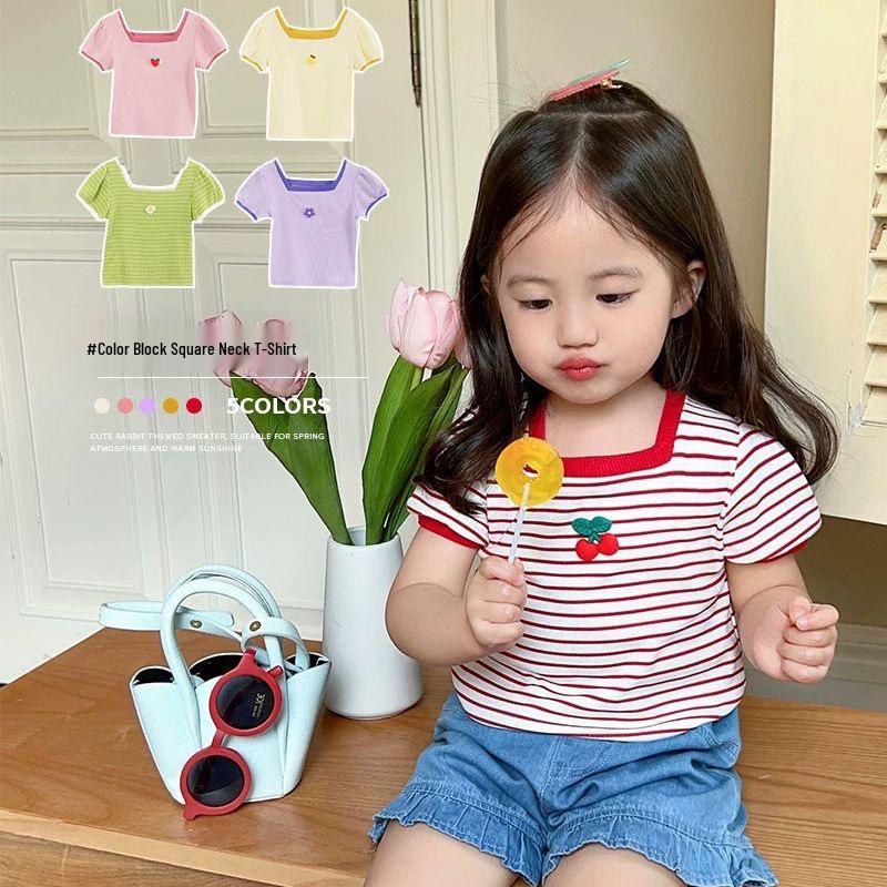 2024 Fashionable Baby Girl Square Neck Summer T-shirt - Short Sleeve Toddler Top 90 cm
2024 Fashionable Baby Girl Square Neck Summer T-shirt - Short Sleeve Toddler Top 90 cm