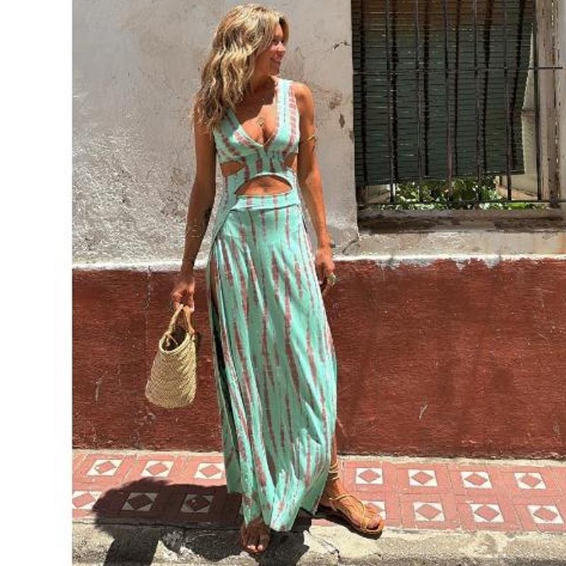 Sleeveless Hollow Out Deep V-neck Long Dress 2026 Summer Print Sexy Slim Fit Women Vacation Holiday Beach Style A-line Dresses Fashion Evening Dresses XL синій
Sleeveless Hollow Out Deep V-neck Long Dress 2026 Summer Print Sexy Slim Fit Women Vacation Holiday Beach Style A-line Dresses Fashion Evening Dresses XL синій