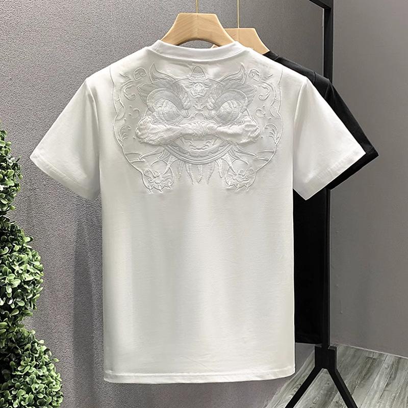 China-Chic Embroidery Short Sleeve T-shirt Men s Summer Round Neck Half Sleeve American Retro Loose Top M білий
China-Chic Embroidery Short Sleeve T-shirt Men s Summer Round Neck Half Sleeve American Retro Loose Top M білий