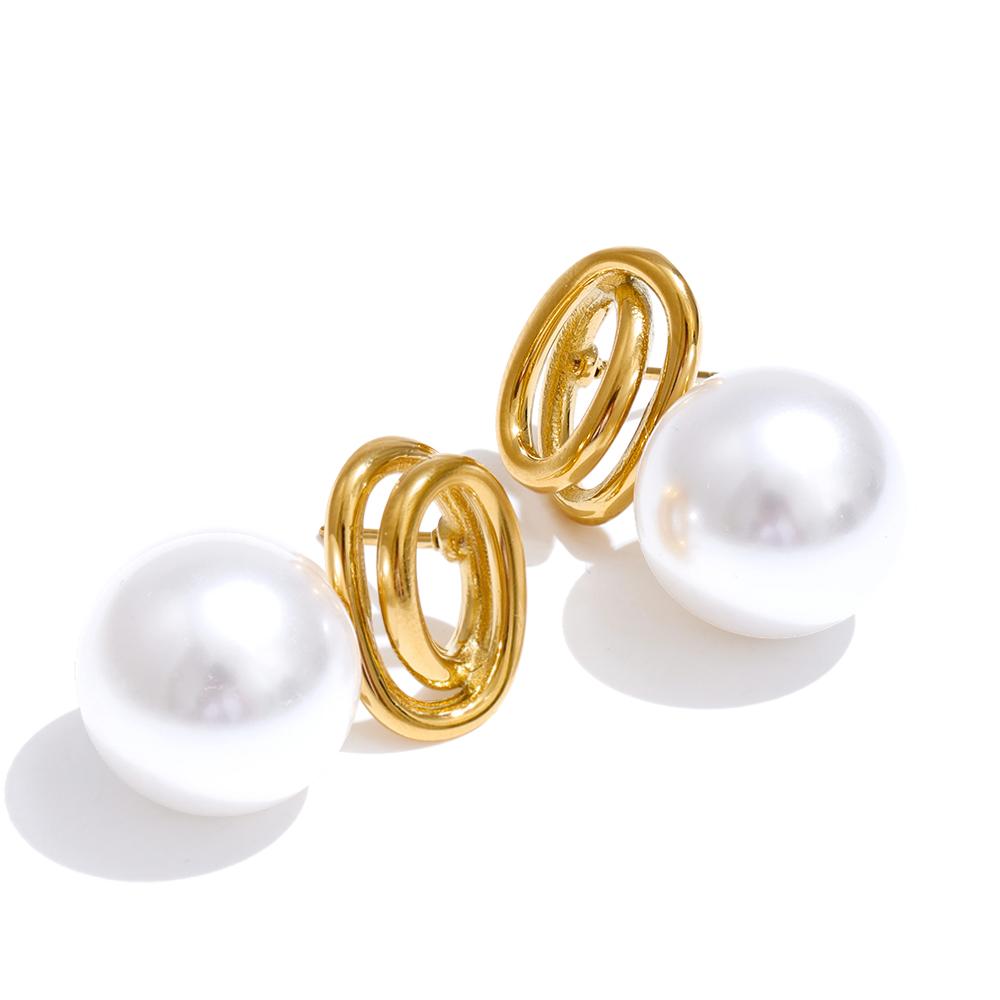 Yhpup New Arrivals Simulated Pearls Round Geometric Stud Earrings Rust Proof Metal Stainless Steel Korean Fashion Daily Jewelry
Yhpup New Arrivals Simulated Pearls Round Geometric Stud Earrings Rust Proof Metal Stainless Steel Korean Fashion Daily Jewelry