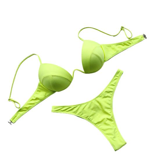 Слегка смягченный бюстгальтер бикини на косточках с высокой талией M зелёный
Слегка смягченный бюстгальтер бикини на косточках с высокой талией M зелёный