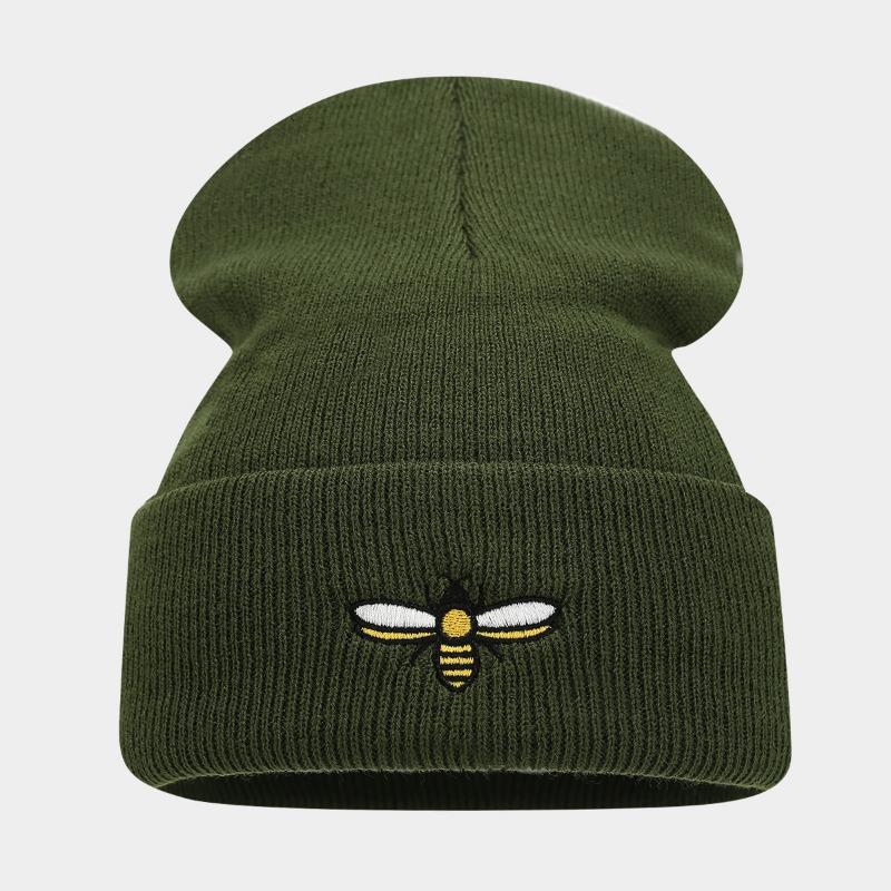 Вышитая вязаная шапка пчела тренд осень и зима теплая шапка-бини мужская и женская модная парная шерстяная шапка от холода One Size армия зеленый
Вышитая вязаная шапка пчела тренд осень и зима теплая шапка-бини мужская и женская модная парная шерстяная шапка от холода One Size армия зеленый