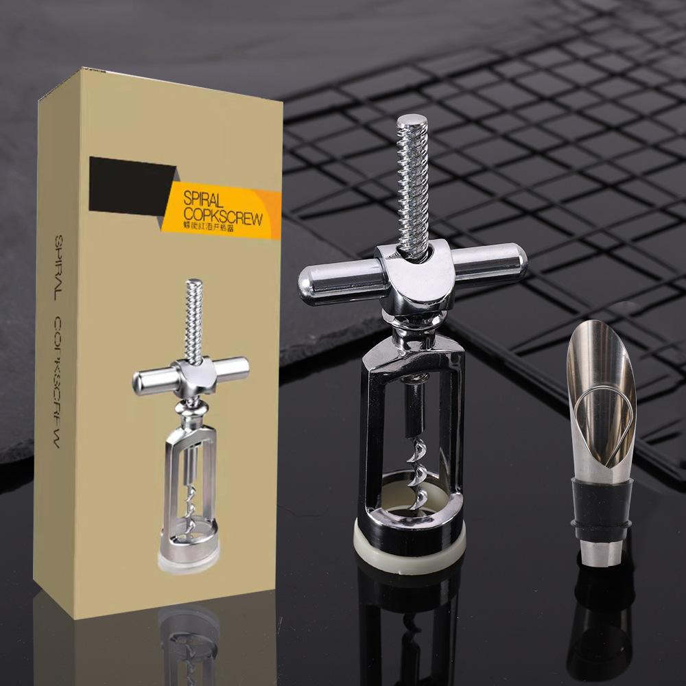Портативный металлический штопор для бутылок красного вина, штопор для шампанского, штопор из цинкового сплава, съемник пробок, бытовые кухонные принадлежности