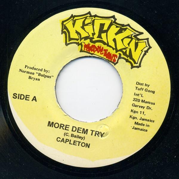 7inch Record CAPLETON - More Dem Try none Kickin Producti Jamaica Reggae, Ska & Dub Used
7inch Record CAPLETON - More Dem Try none Kickin Producti Jamaica Reggae, Ska & Dub Used